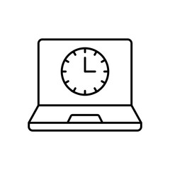 Time management icon vector. deadline illustration sign. timeline symbol or logo.