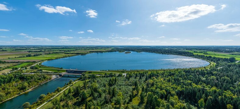 Mandichosee (Lech-Staustufe 23) im Luftbild