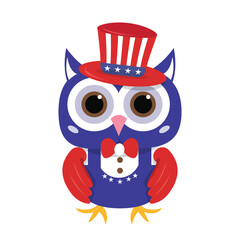  Fourth of July or Patriotic Owls