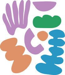 boho style minimal shapes background hand draw