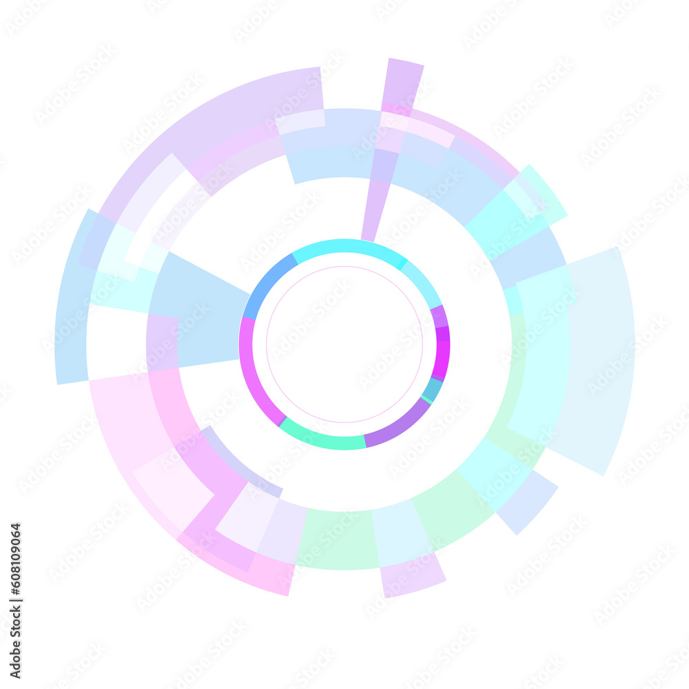Poster abstract hud tech circle digital display sci-fi futuristic