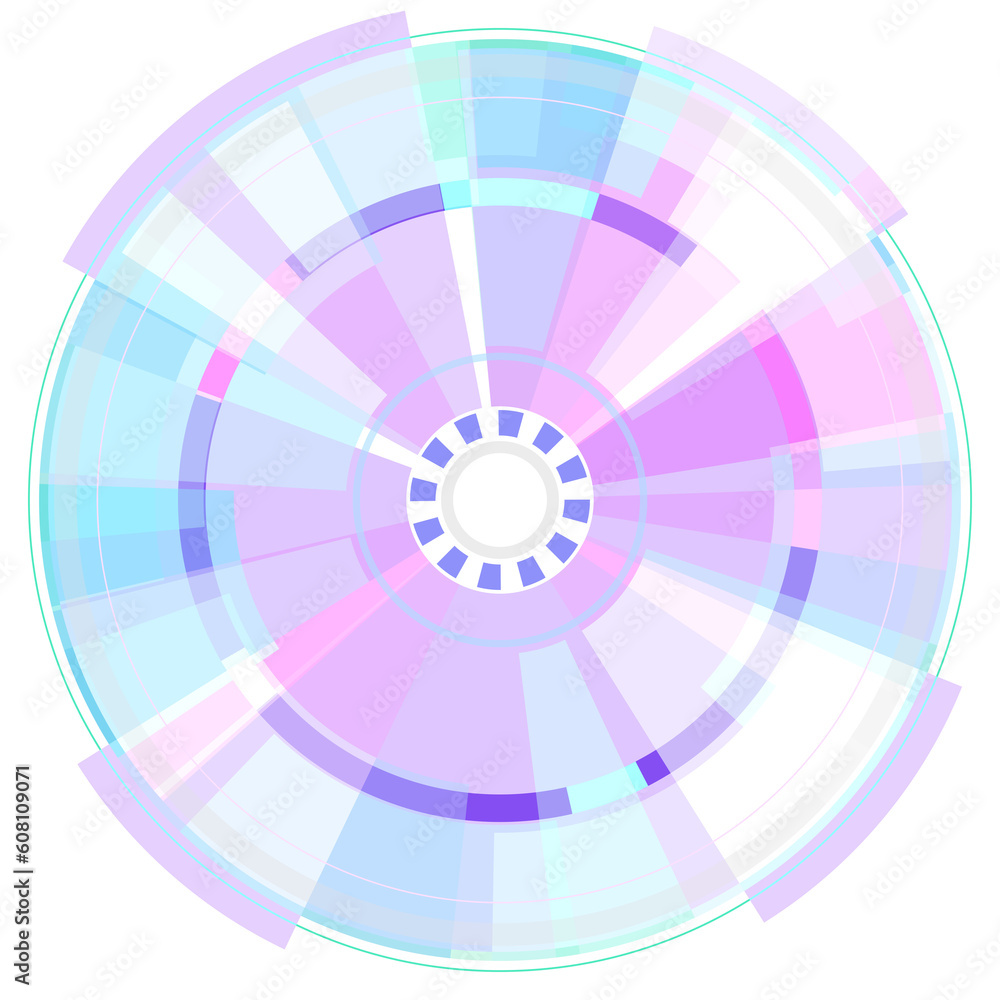 Poster abstract hud tech circle digital display sci-fi futuristic