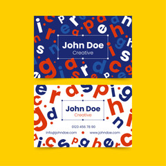 colorful  Business card graphic designer