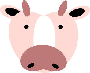 Cow head animal . Vintage style .