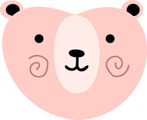 Fototapeta premium Bear head animal . Vintage style .