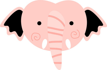 Elephant head animal . Vintage style .