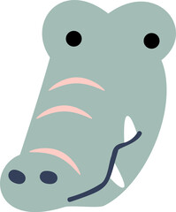 Crocodile head animal . Vintage style .