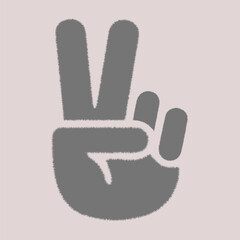 Victory symbol vector icon eps 10. V gesture sign.