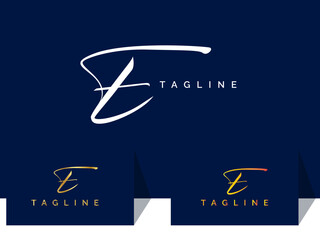 Signature E letter logo design. E logo. Handwritten E. Script. Business. Templet. Creative. Lettering design