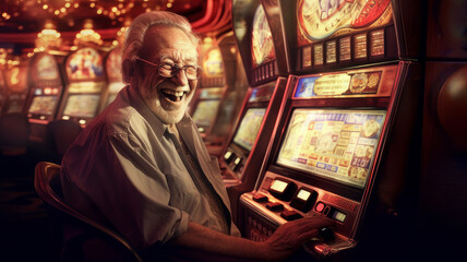 Fototapeta na wymiar plays casino slots. Generative AI