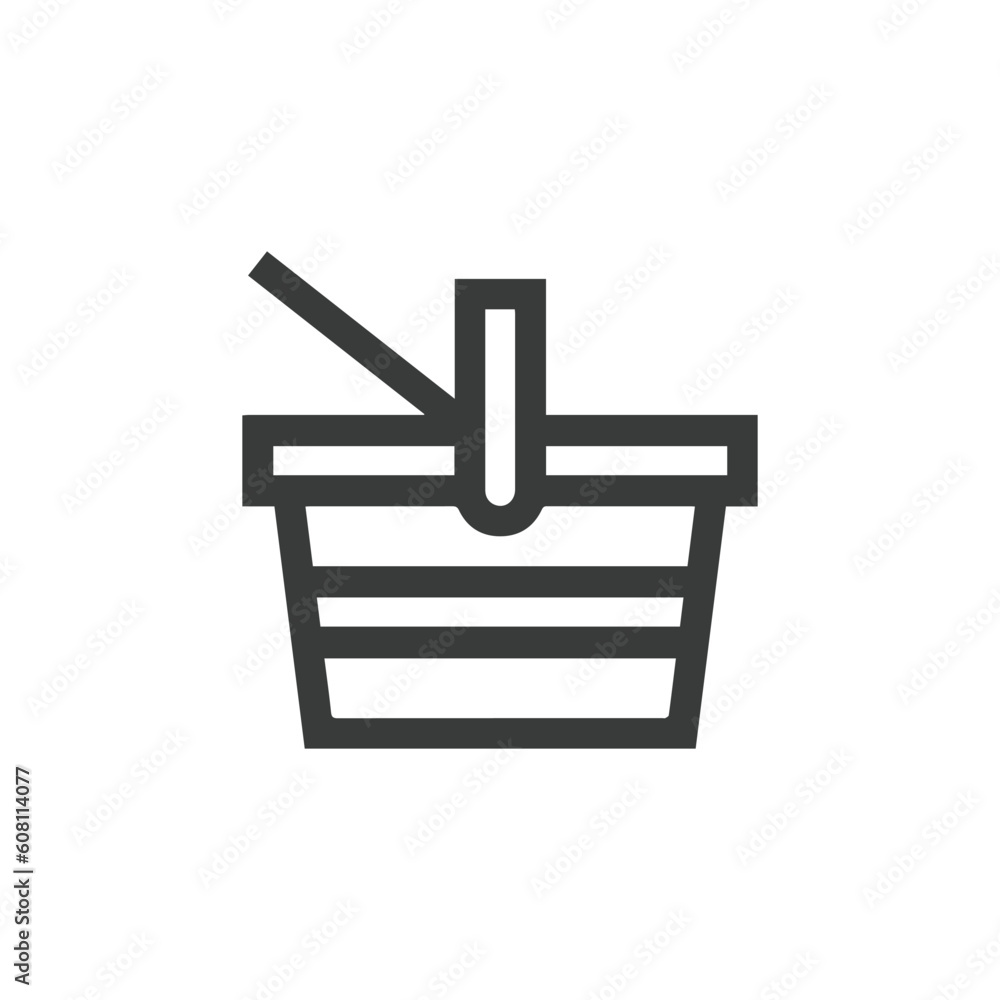 Poster picnic basket icon vector. linear style for mobile concept and web design. picnic basket symbol illu