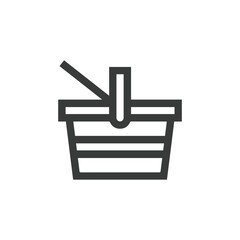 Picnic Basket icon vector. Linear style for mobile concept and web design. Picnic Basket symbol illustration. Pixel vector graphics - Vector.