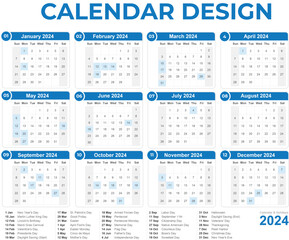 2024 Calendar Design Template