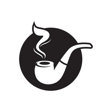Smoke pipe logo images illustration