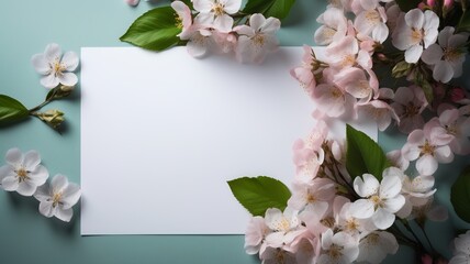 Obraz premium a postcard decorated with beautiful flowers