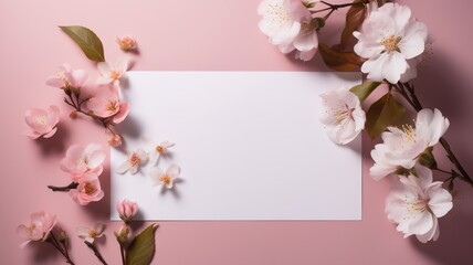 Obraz na płótnie Canvas a postcard decorated with beautiful flowers