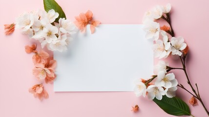 a postcard decorated with beautiful flowers