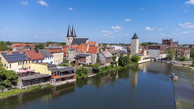 view of the old town calbe in saxony-anhalt,germany