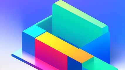Obraz premium background with colorful cubes