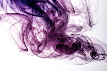Fototapeta premium Purple Smoke On White Background. Generative AI
