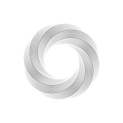 Minimal abstract symbol Circle vortex logo Geometric shape illustration. eps 10