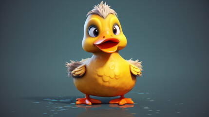cute duck 3D. Generative AI