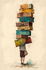 Classic Suitcase Image: Vintage Travel Nostalgia - Perfect for Travel, Adventure, and book cover