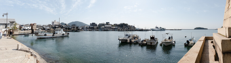 Fototapeta na wymiar 「鞆の浦 港の風景」 in 広島県福山市