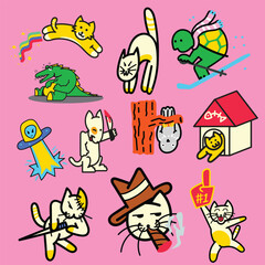 Cute Animal Character Vector Illustration