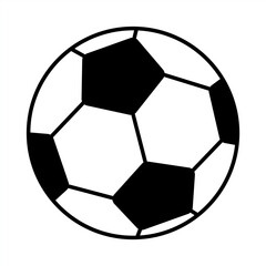 Soccer ball icon for apps and websites. Vector illustration.