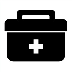 Medical briefcase icon. First aid box icon sign and symbol. First aid kit icon. First aid bag icon. Vector illustration.