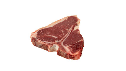 Cut of raw meat on white background beef