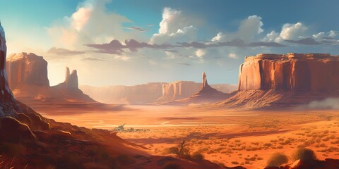 AI Generated. AI Generative. Wild west western texas arizona mexico native american indian landscape outdoor. Graphic Art