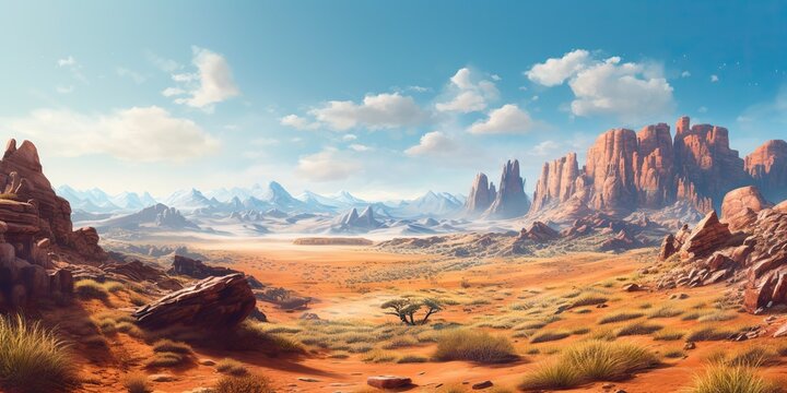 AI Generated. AI Generative. Wild west western texas arizona mexico native american indian landscape outdoor. Graphic Art