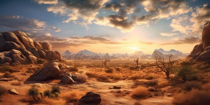 AI Generated. AI Generative. Wild west western texas arizona mexico native american indian landscape outdoor. Graphic Art