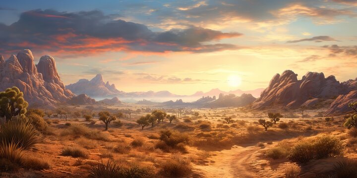 AI Generated. AI Generative. Wild west western texas arizona mexico native american indian landscape outdoor. Graphic Art