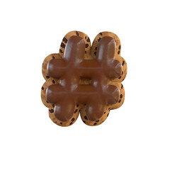 3d rendering of the hashtag sign recreating a cookie with chocolate on top
