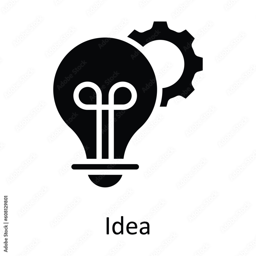 Poster idea vector solid icon design illustration. user interface symbol on white background eps 10 file
