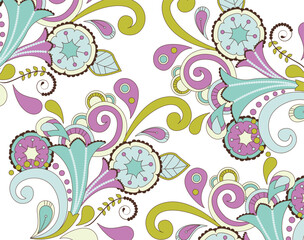 paisley stylist trendy flower element beautiful vintage abstract drawing art pattern background decoration decor 2