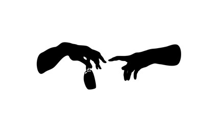 Hand giving a car key