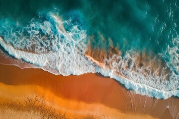 Drohnenaufnahme am Meer mit Wellen - Background