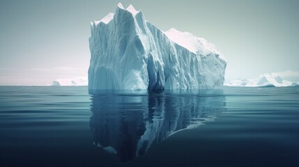 Glaciers and the icebergs. Generative AI.