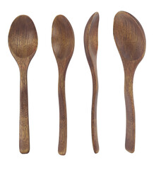 set wooden kitchen spoon, kitchen spoon isolated from background