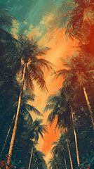 Fototapeta na wymiar Palm Tree Background