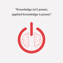 APPLIED KNOWLEDGE IS POWER Vector Illustration Graphic