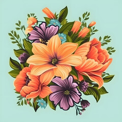 Floral Frame with Blank Space, featuring soft pink flowers and lush foliage