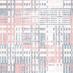 Tartan. Seamless Grunge Stripes. Abstract Texture with Horizontal and Vertical Strokes. Scribbled Grunge Pattern for Calico, Print, Textile. Scottish Ornament. Vector Texture.