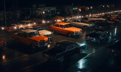 Plakat traffic at night