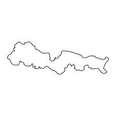 Brod Posavina сounty map, subdivisions of Croatia. Vector illustration.