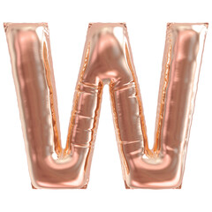 Balloon Letter W Pink Modern